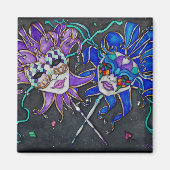 Aimant Masques Jester Comédie/Tragédie (Devant)