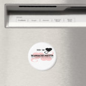 Aimant Massachusetts de Coeur Rose (In Situ (Lave-vaisselle))