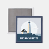 Aimant Massachusetts, États-Unis d'Amérique (Recto/Verso)