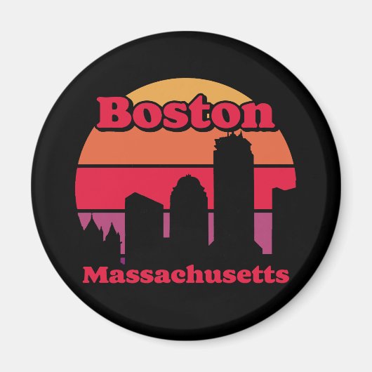 Aimant Massachusetts vintages de Boston (Devant)