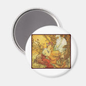 Aimant massage au chocolat alphonse mucha (Recto/Verso)