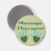 Aimant Massage Thérapiste Mains de coeur Cadeaux (Recto/Verso)