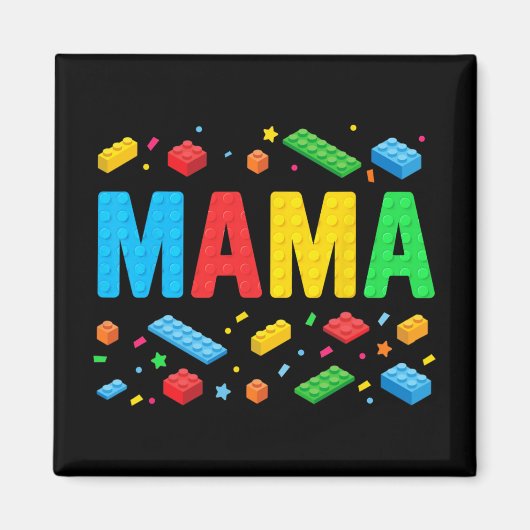 Aimant Master Builder Blocs de briques Blocs drôle Mère (Devant)