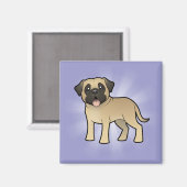 Aimant Mastiff de dessin animé / Bullmastiff (Recto/Verso)
