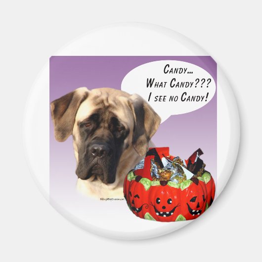 Aimant Mastiff (fawn) Halloween Candy (Devant)