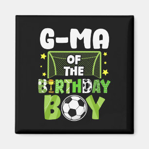 Aimant Match de foot de la famille pour l'anniversaire de