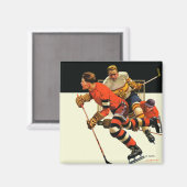 Aimant Match de hockey sur glace (Recto/Verso)