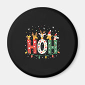 Aimant Matching Christmas Santa Hat Ho Ho Ho Giraffe Anim (Devant)