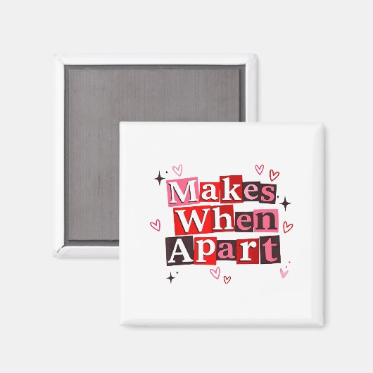 Aimant Matching Couple Makes When Apart Long Distance Rel (Recto/Verso)