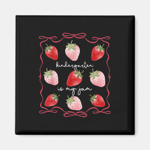 Aimant Maternelle Groovy Est Mon Jam Strawberry Kinder Te