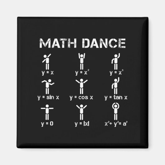 Aimant Math Dance Algebraic Fonctions Funny Teacher Chemi (Devant)