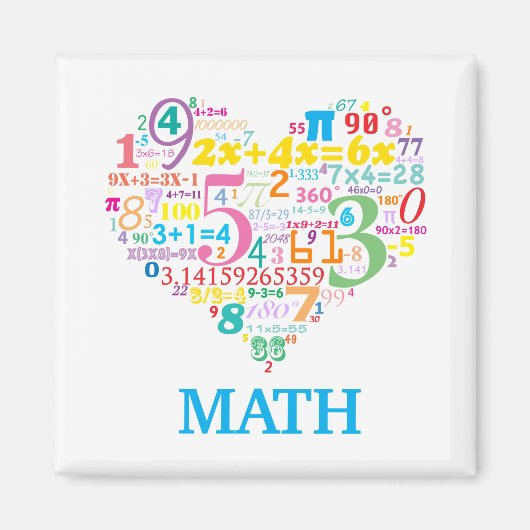 Aimant Math du cœur (Devant)