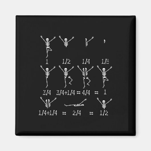 Aimant Math Enseignant équation Squelette Étudiants en ma (Devant)