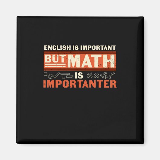 Aimant Math Enseignant Math Math est important (Devant)