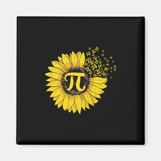 Aimant Math Enseignant Pi Numéro Tournesol (Devant)