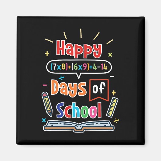 Aimant Math Formula 100 Jours D'École Joyeux 100E Jour De (Devant)