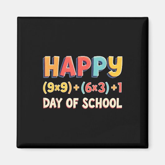 Aimant Math Formula 100 Jours D'Enseignant Garçons Filles (Devant)