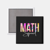 Aimant Math Squad Tie Dye Retour À L'École Les femmes app (Recto/Verso)