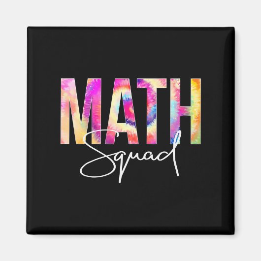 Aimant Math Squad Tie Dye Retour À L'École Les femmes app (Devant)