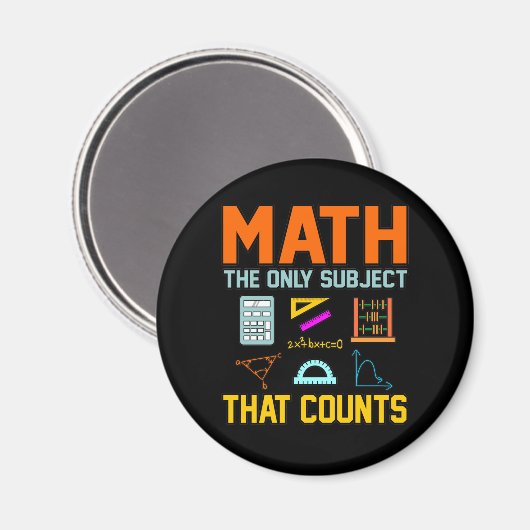 Aimant Math Sujet Counts Mathématique Math Enseignant (Recto/Verso)