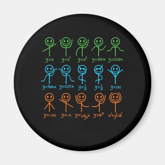 Aimant Math Teacher Dance Equation mathématique (Devant)