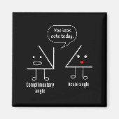 Aimant Math Teacher Tee - Complimentary Acute Angle  (Devant)