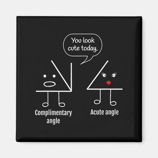 Aimant Math Teacher Tee - Complimentary Acute Angle  (Devant)
