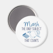 Aimant Math The Only Subject That Counts (Recto/Verso)