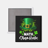Aimant Math Trèfles Jour de la Saint-Patrick École (Recto/Verso)