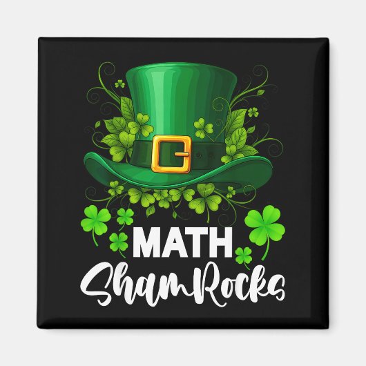 Aimant Math Trèfles Jour de la Saint-Patrick École (Devant)