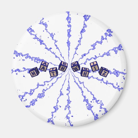 Aimant Math Whiz jouet blocs en bleu (Devant)