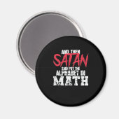 Aimant Mathe : Satan dit mettre l'alphabet dans les maths (Recto/Verso)