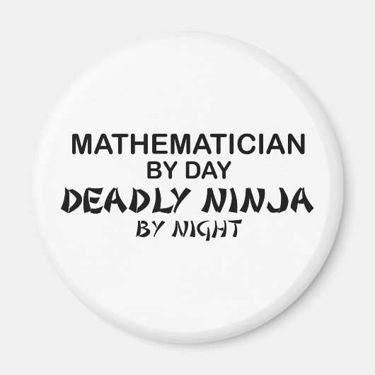 Aimant Mathématicien mort Ninja par nuit (Devant)