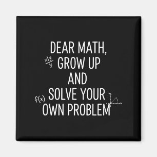 Aimant Mathématiques Cher Math, Grandis Et Résous Tes Pro
