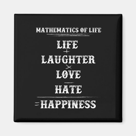 Aimant Mathématiques de la vie Équation complexe Formule (Devant)
