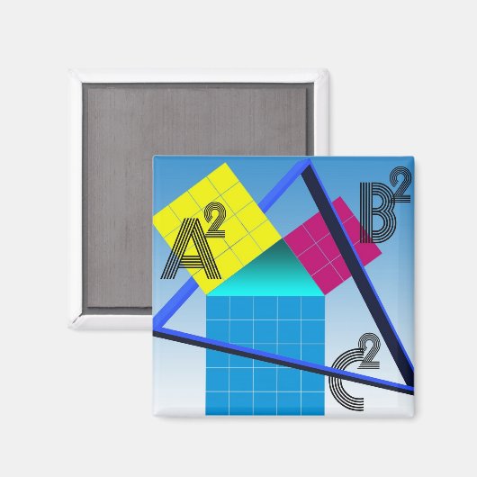 Aimant Mathématiques, design coloré (Recto/Verso)