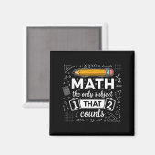 Aimant Mathématiques Le Seul Sujet Qui Compte Drôle Prof (Recto/Verso)