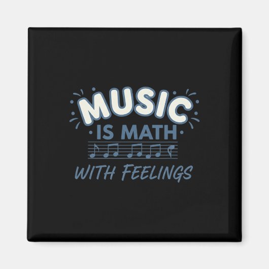 Aimant Mathématiques musicales avec des sentiments Citati (Devant)