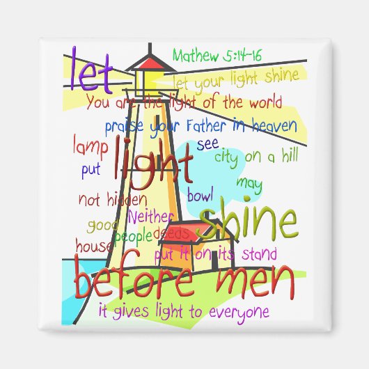 Aimant Mathew 5:14-16 Phare 1 (Devant)