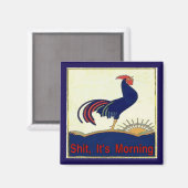 Aimant Matin Appels Rooster (Recto/Verso)