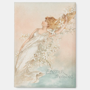 Aimant "Matin de Pâques" - Impression vintage, L. Prang &