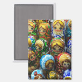 Aimant Matryoshka Poupées Souvenir Kiosque Voyage Photo (Recto/Verso)