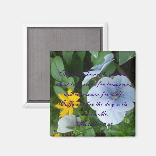 Aimant Matthew Inspirational FLOWERS Écriture ANXIEUSE (Recto/Verso)