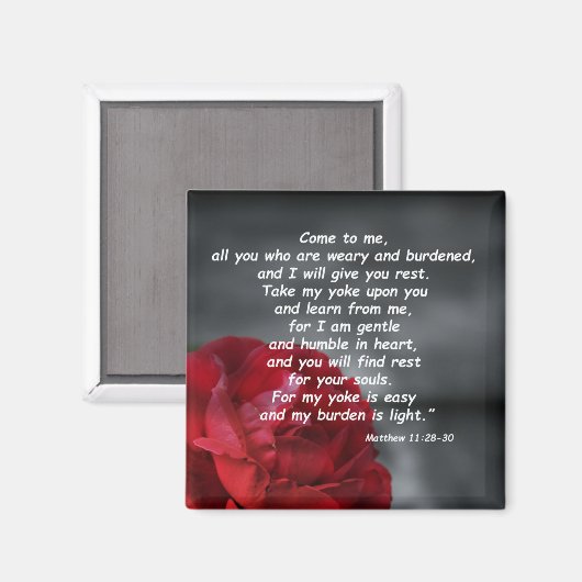 Aimant Matthieu 11:28-30 (Recto/Verso)