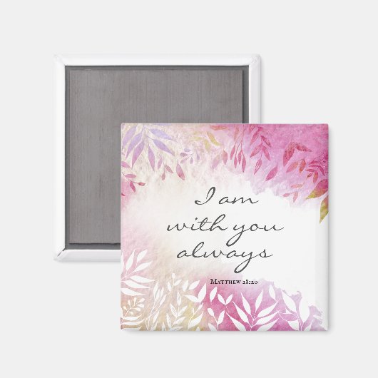 Aimant Matthieu 28:20 Je suis toujours avec toi (Recto/Verso)