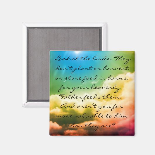 Aimant Matthieu 6:26 (Recto/Verso)