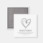 Aimant Matthieu 6:33 Chercher d'abord le Royaume de Dieu (Recto/Verso)