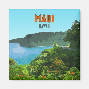 Aimant Maui Hawaii Coast Hana Road Vintage
