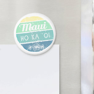 Aimant Maui No Ka Oi Typographie Vintage