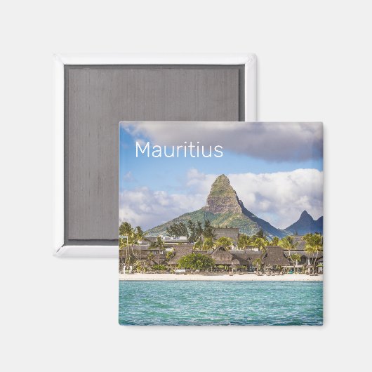 Aimant Maurice Océan Indien Flic En flac Plage Souvenir (Recto/Verso)